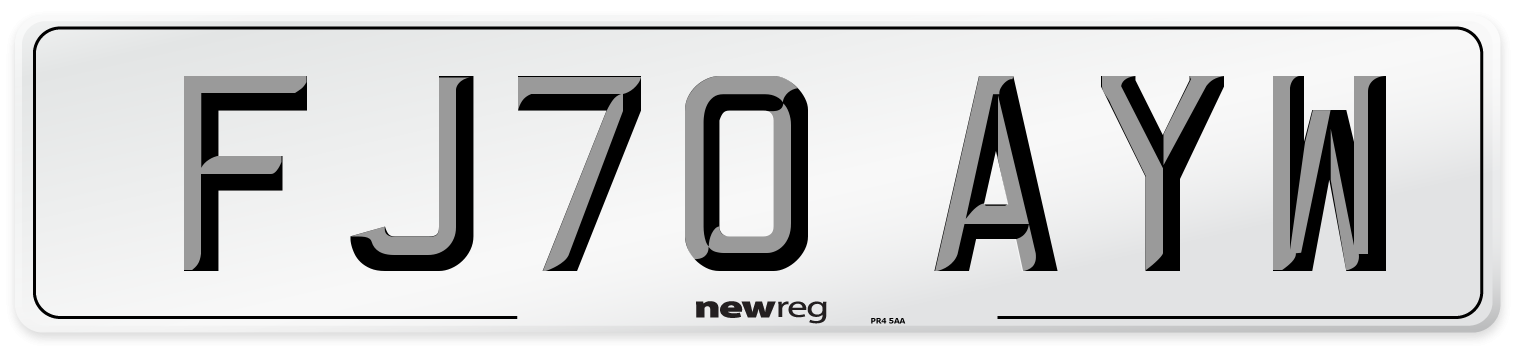 FJ70 AYW Front Number Plate