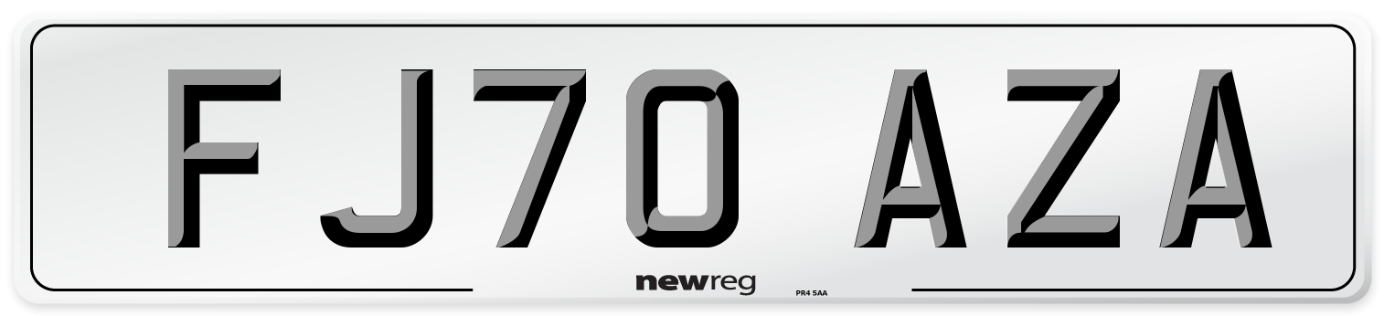 FJ70 AZA Front Number Plate