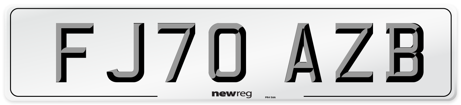 FJ70 AZB Front Number Plate