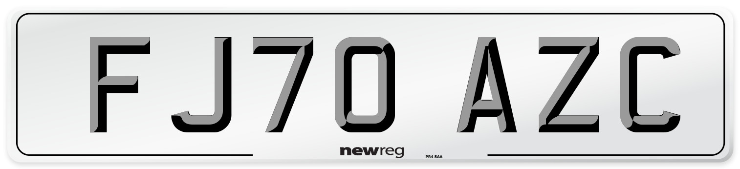 FJ70 AZC Front Number Plate