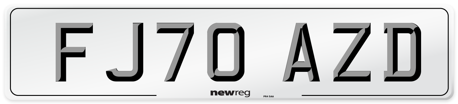 FJ70 AZD Front Number Plate