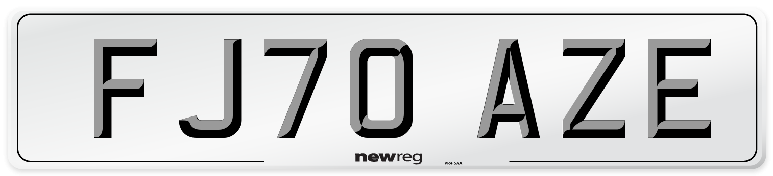 FJ70 AZE Front Number Plate