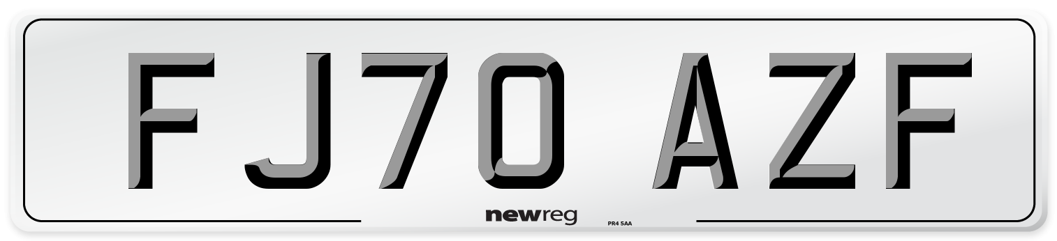 FJ70 AZF Front Number Plate