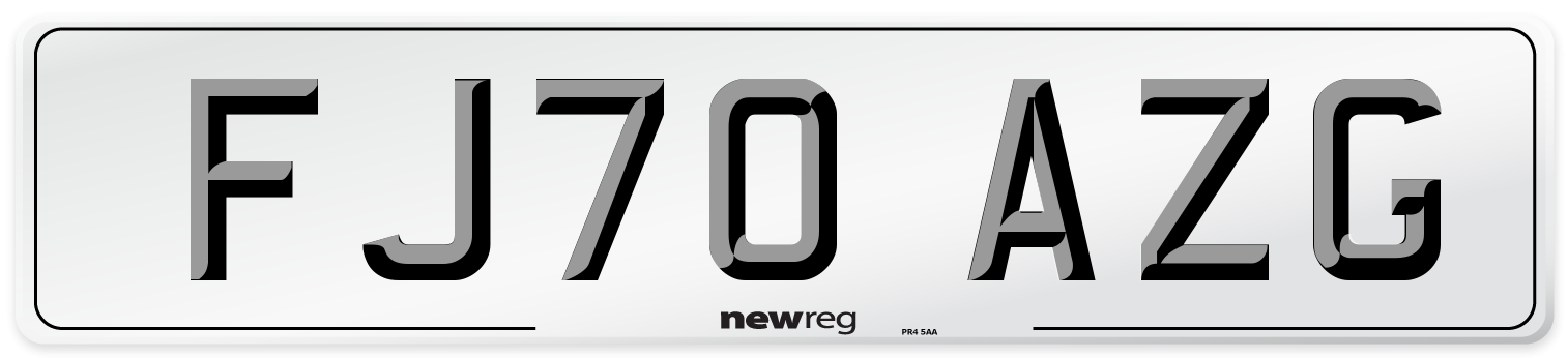 FJ70 AZG Front Number Plate