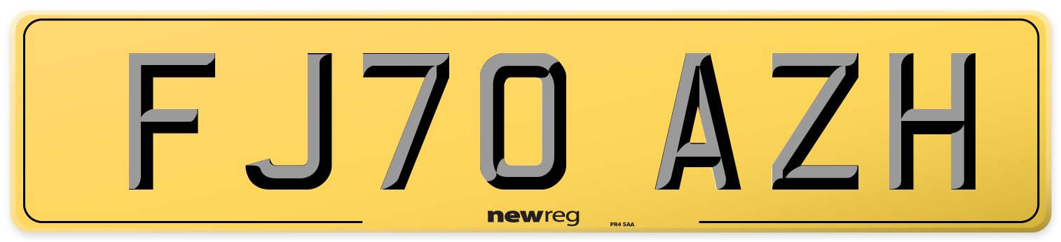 FJ70 AZH Rear Number Plate