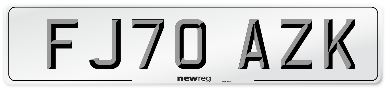 FJ70 AZK Front Number Plate