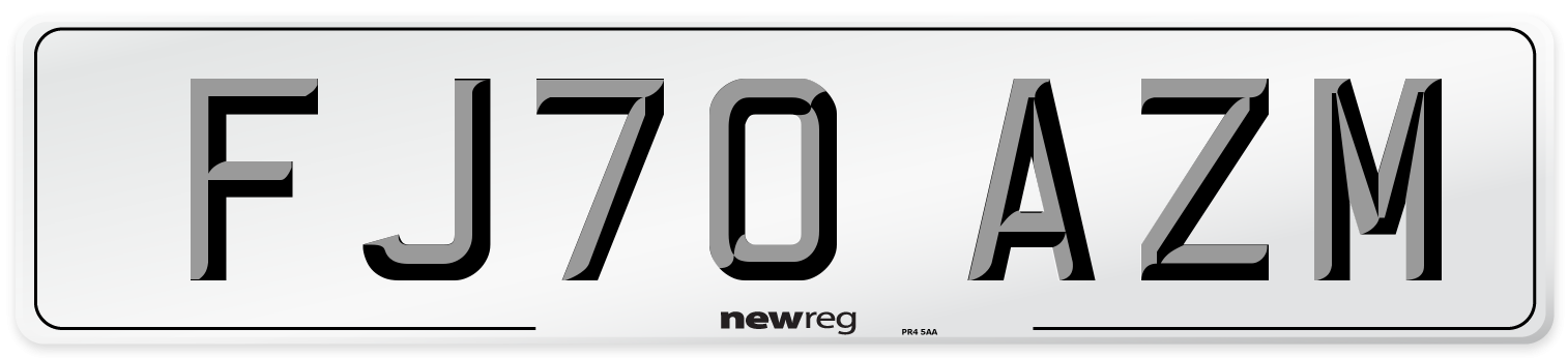 FJ70 AZM Front Number Plate
