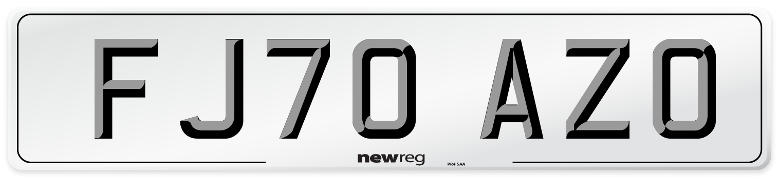 FJ70 AZO Front Number Plate