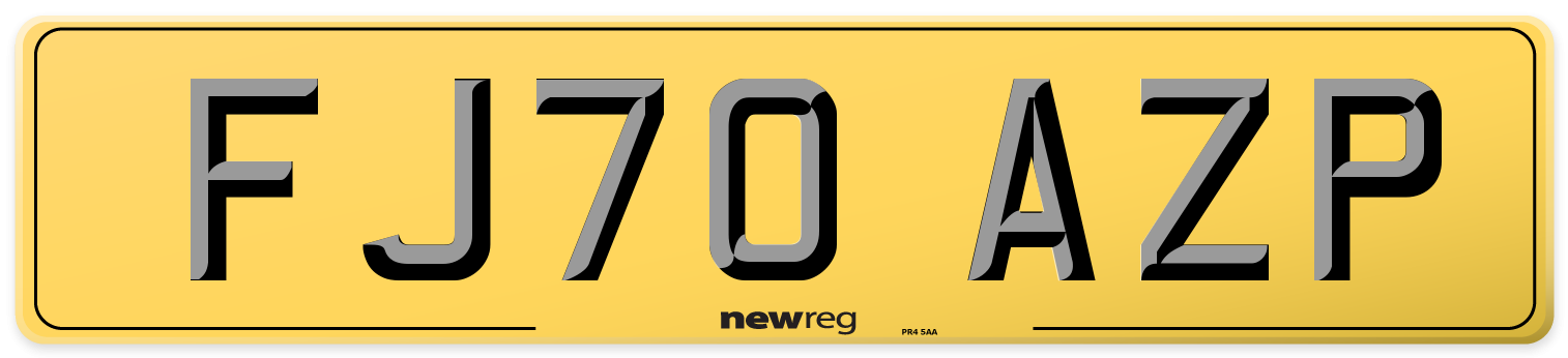 FJ70 AZP Rear Number Plate