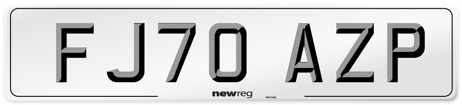 FJ70 AZP Front Number Plate