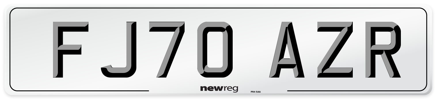 FJ70 AZR Front Number Plate