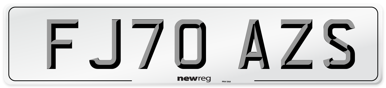 FJ70 AZS Front Number Plate