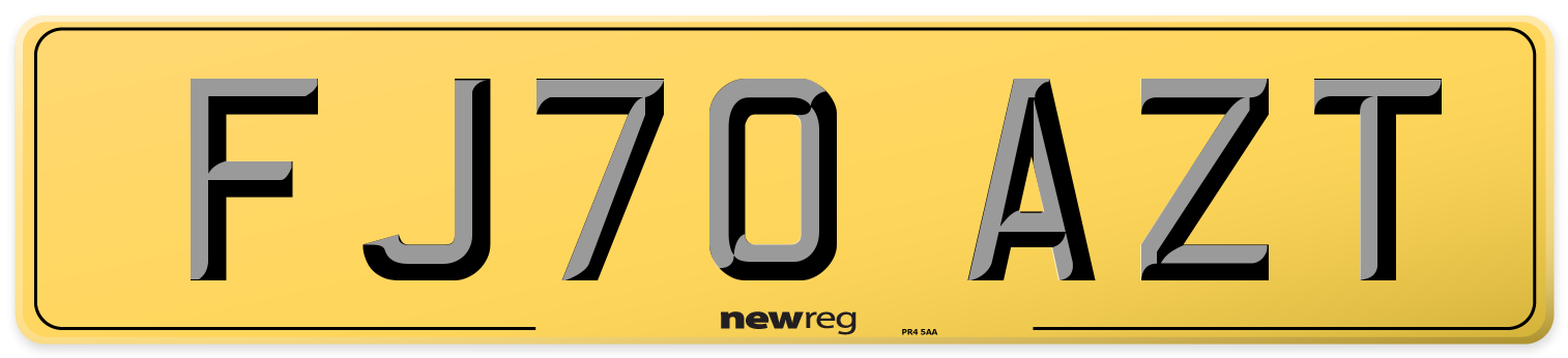 FJ70 AZT Rear Number Plate