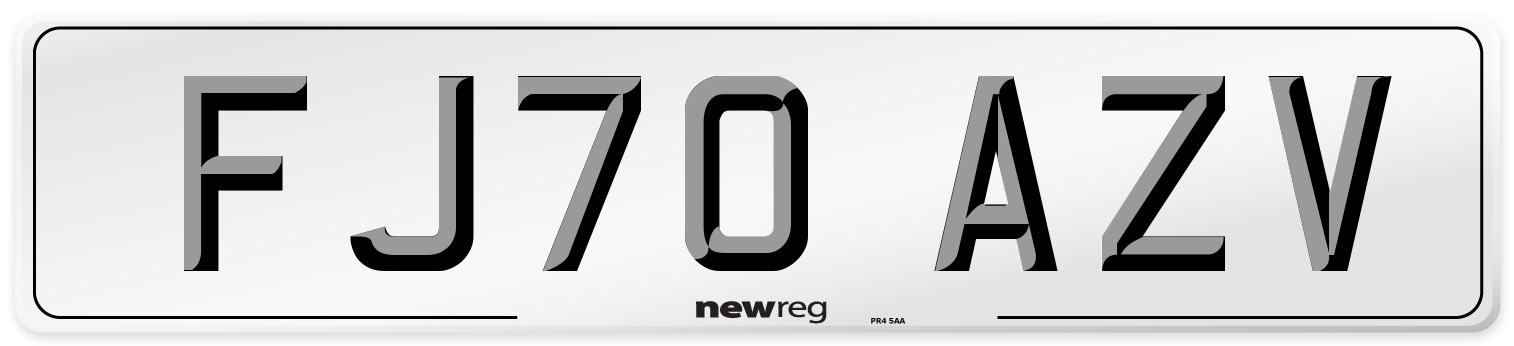 FJ70 AZV Front Number Plate