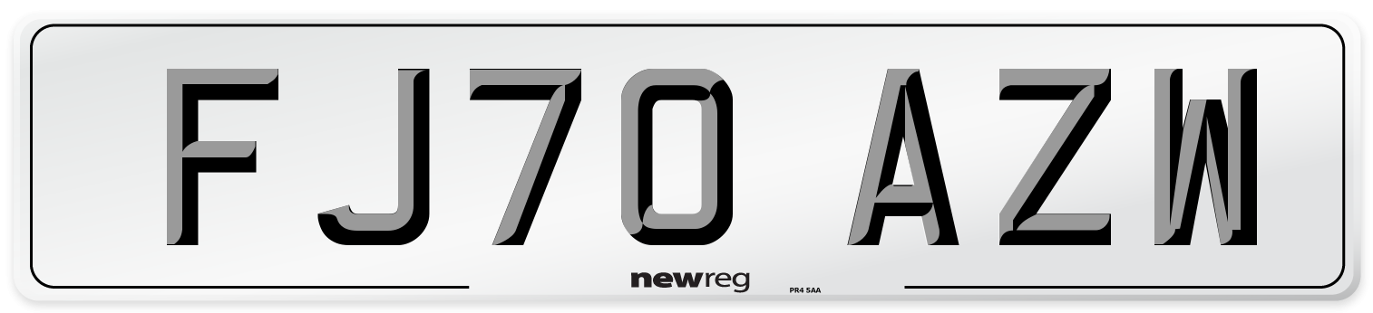 FJ70 AZW Front Number Plate