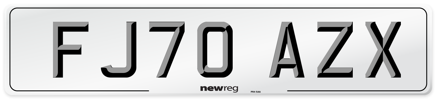 FJ70 AZX Front Number Plate