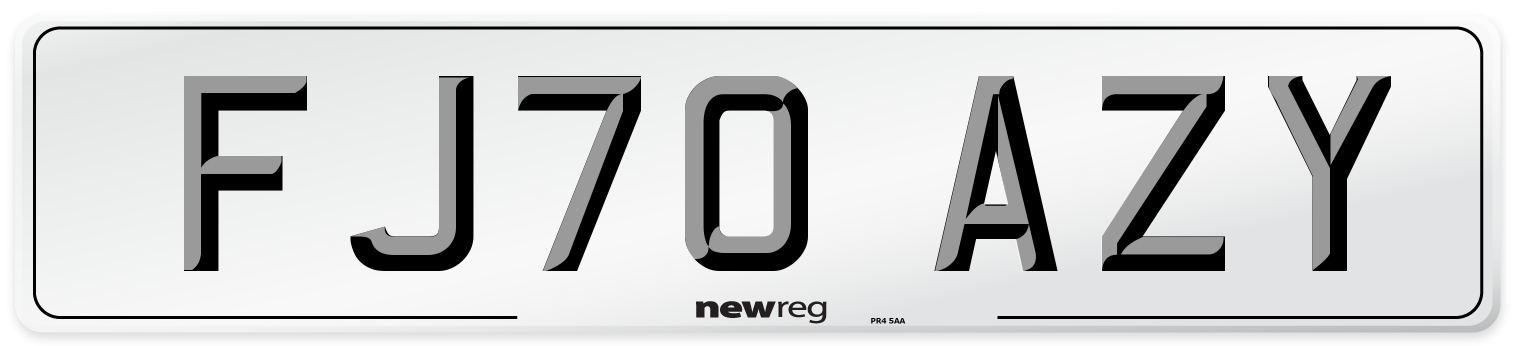 FJ70 AZY Front Number Plate