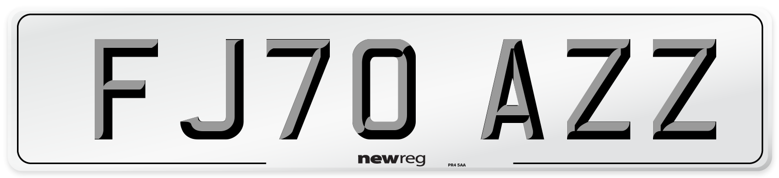 FJ70 AZZ Front Number Plate