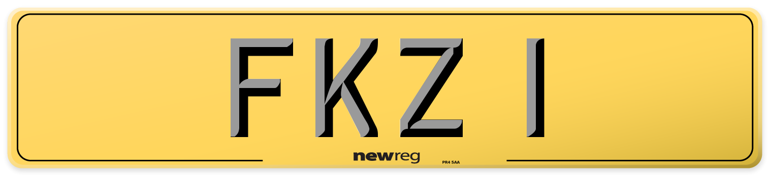 FKZ 1 Rear Number Plate
