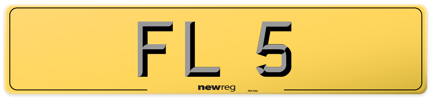 FL 5 Rear Number Plate