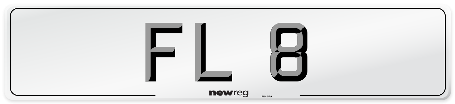 FL 8 Front Number Plate