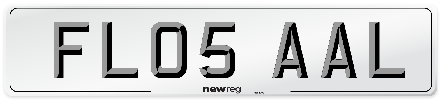 FL05 AAL Front Number Plate