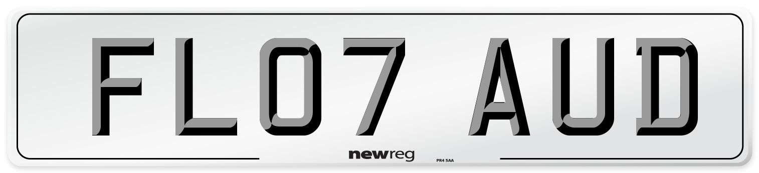 FL07 AUD Front Number Plate