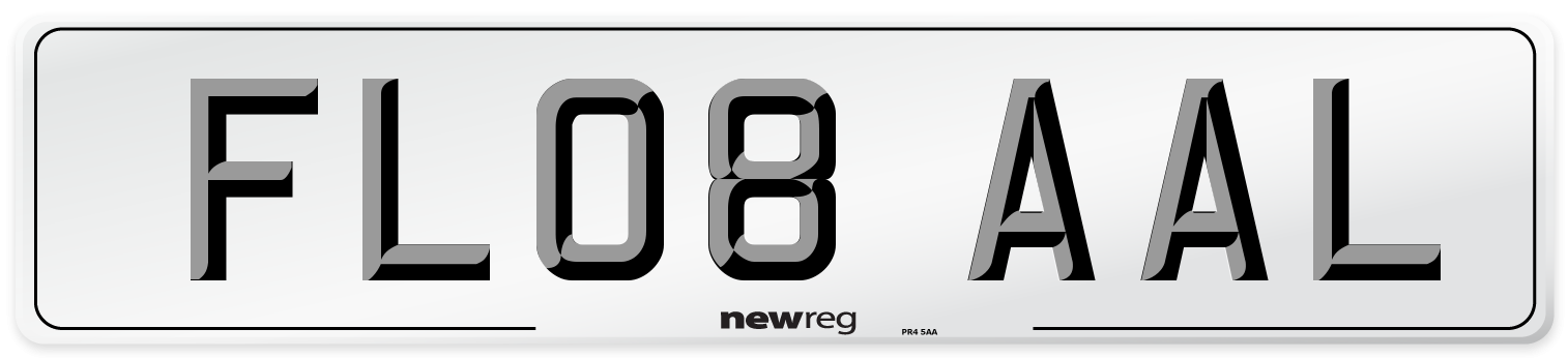 FL08 AAL Front Number Plate