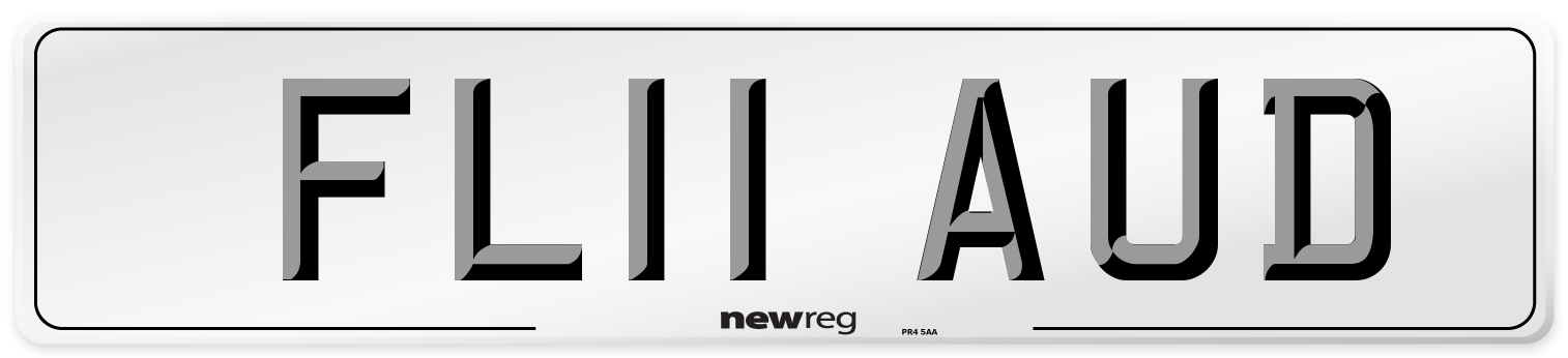 FL11 AUD Front Number Plate