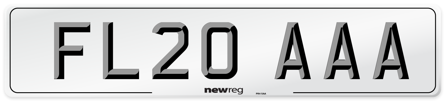 FL20 AAA Front Number Plate
