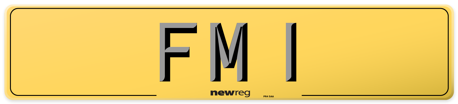 FM 1 Rear Number Plate