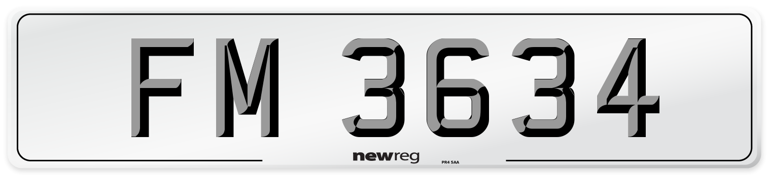 FM 3634 Front Number Plate