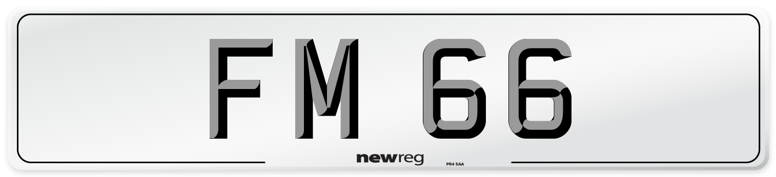 FM 66 Front Number Plate