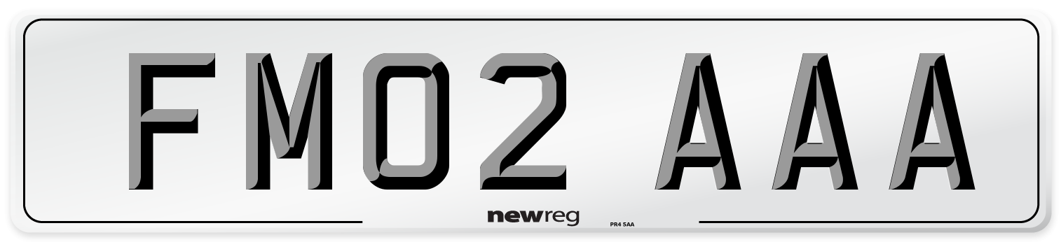 FM02 AAA Front Number Plate
