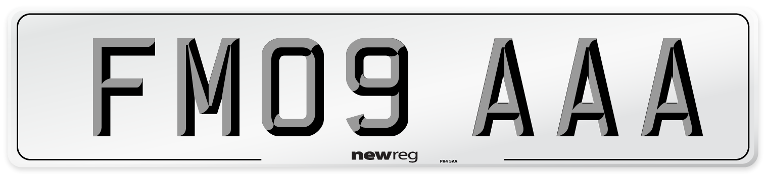 FM09 AAA Front Number Plate