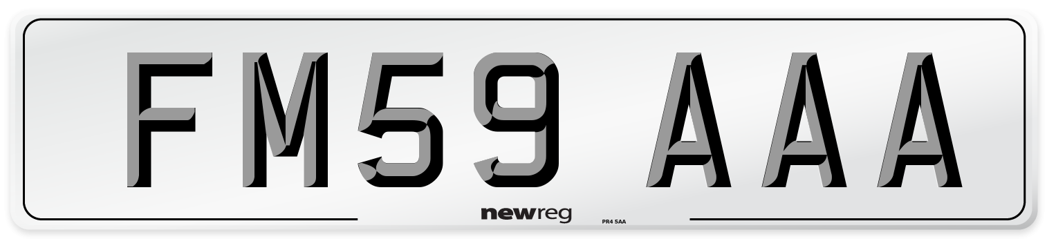 FM59 AAA Front Number Plate