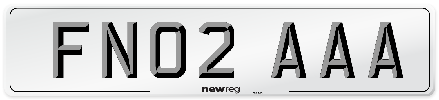 FN02 AAA Front Number Plate