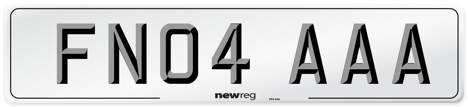 FN04 AAA Front Number Plate