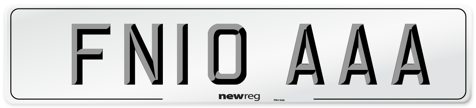 FN10 AAA Front Number Plate