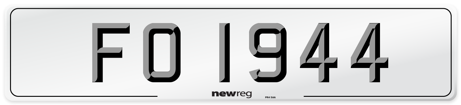 FO 1944 Front Number Plate
