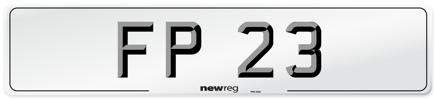 FP 23 Front Number Plate