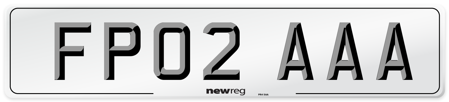 FP02 AAA Front Number Plate