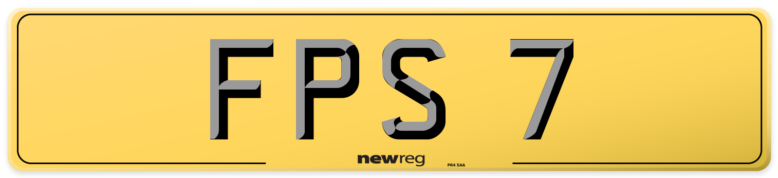 FPS 7 Rear Number Plate