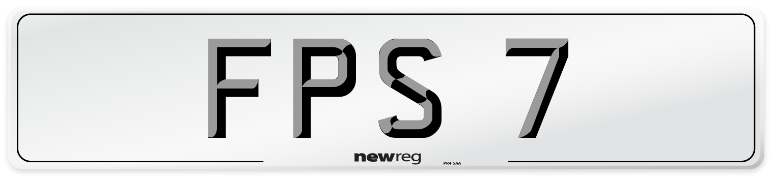 FPS 7 Front Number Plate