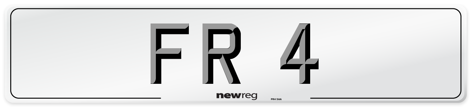 FR 4 Front Number Plate