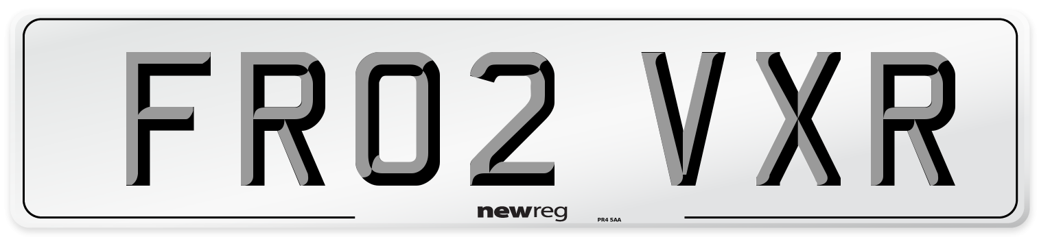 FR02 VXR Front Number Plate