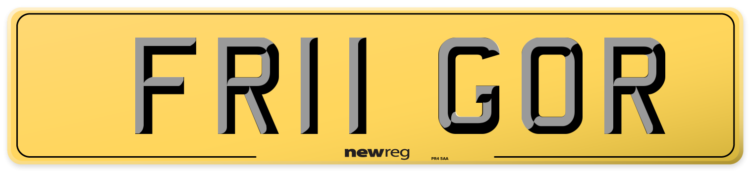 FR11 GOR Rear Number Plate