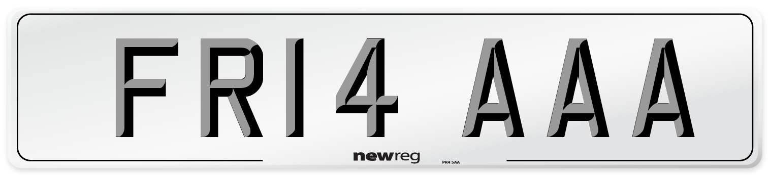 FR14 AAA Front Number Plate