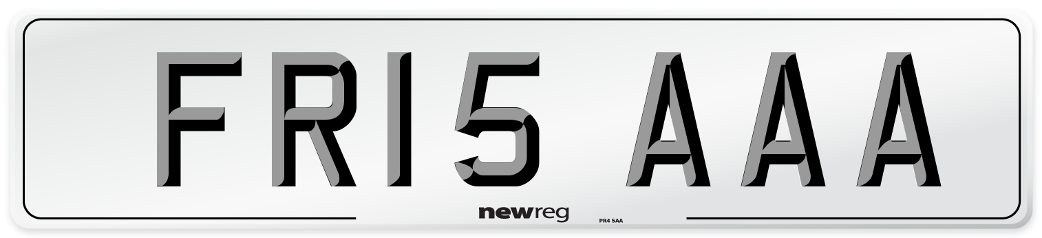 FR15 AAA Front Number Plate