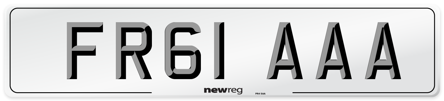 FR61 AAA Front Number Plate